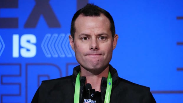 Mar 2, 2022; Indianapolis, IN, USA; Los Angeles Chargers coach Brandon Staley during the NFL Combine at the Indiana Convention Center. Mandatory Credit: Kirby Lee-USA TODAY Sports  
